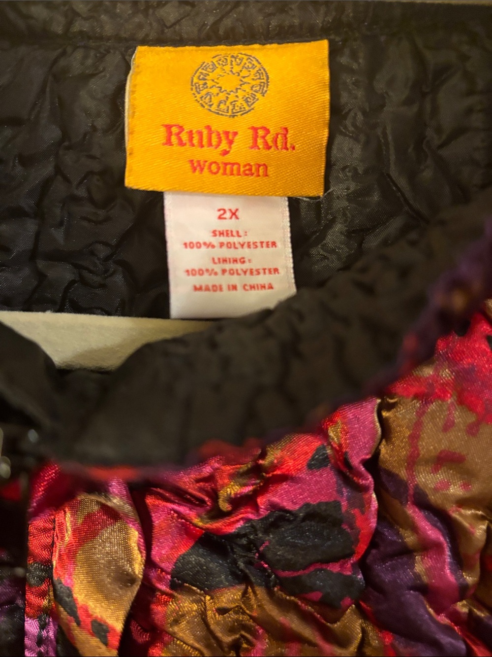 Ruby Rd. Quilted Jacket in Fuchsia, Purple & Gold - Picture 2 of 9